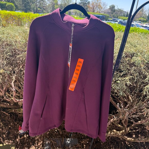 32 Degree Heat Purple Zip Front Jacket Athletic Wear Women's XXL NWT - Picture 1 of 14